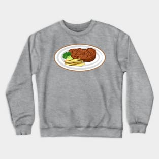 Steak cartoon illustration Crewneck Sweatshirt